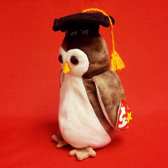 Ty Beanie Babies Wise The Graduation Owl1998 Animal Plush Stuff Toy - Picture 12 of 13